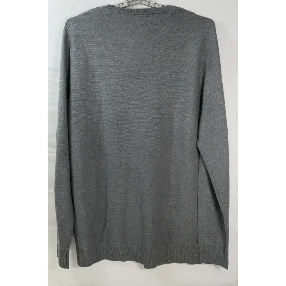 NWT Men's Shaquille O'Neal Big‎ & Tall Crew Neck Sweater Grey Heather 2XL